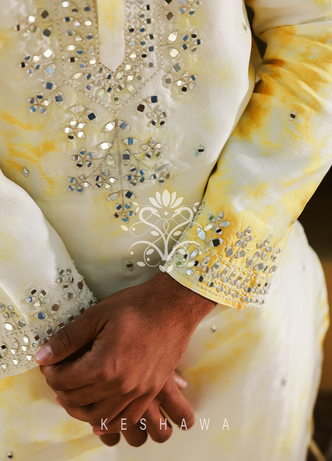 Elevate your style with our stunning yellow tie-dye kurta