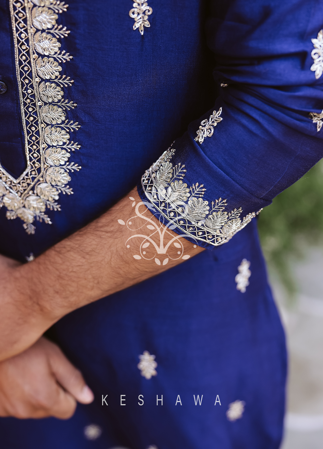Opulent Zardozi & Regal Majestic Blue