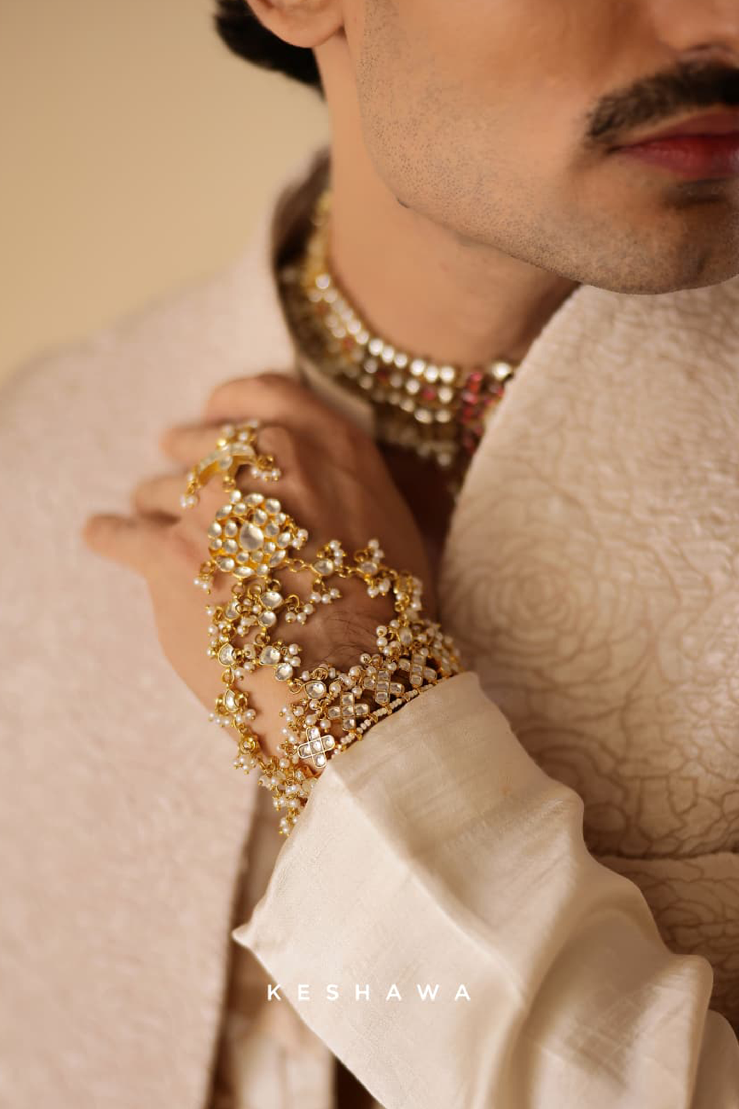 Ivory Rose Jacket Set: Regal Whisper