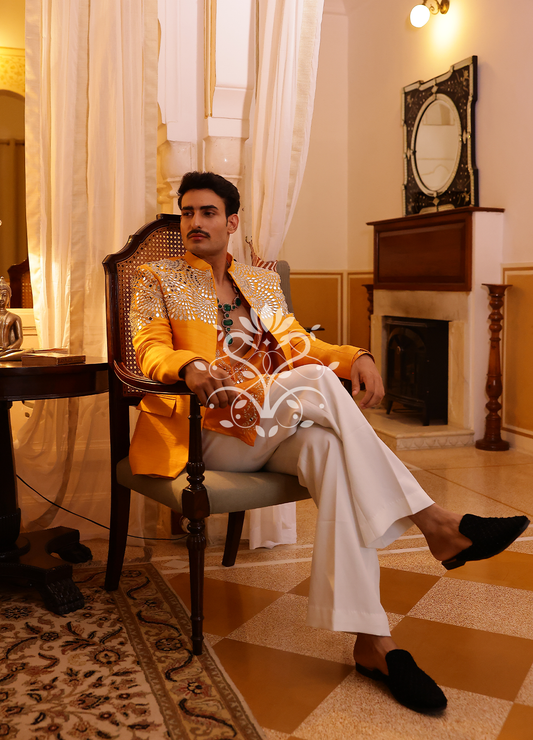 Bathed in gold, adorned in grace.