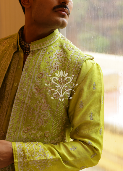 Wrapped in lime silk and legacy.