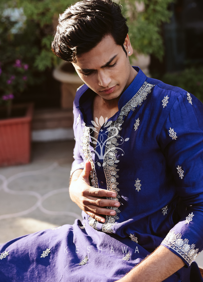 Opulent Zardozi & Regal Majestic Blue