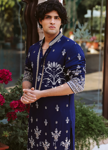 Opulent Zardozi & Regal Majestic Blue