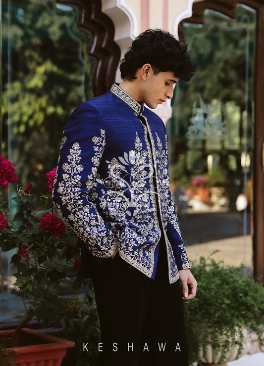 Opulent Zardozi & Regal Majestic Blue