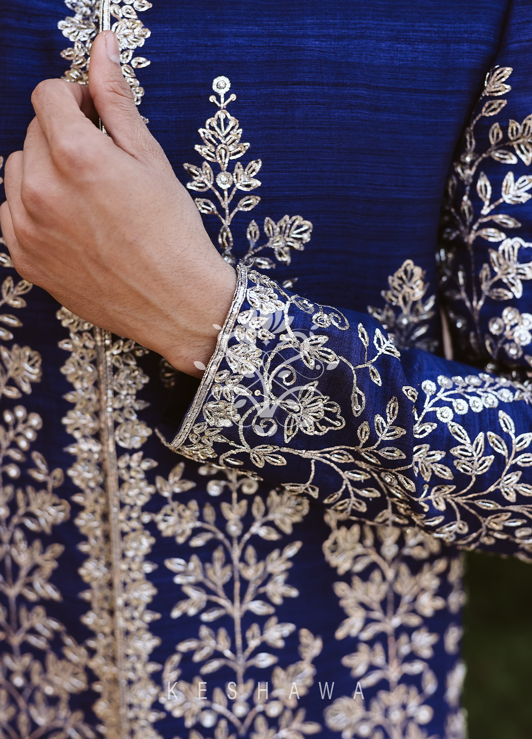 Opulent Zardozi & Regal Majestic Blue
