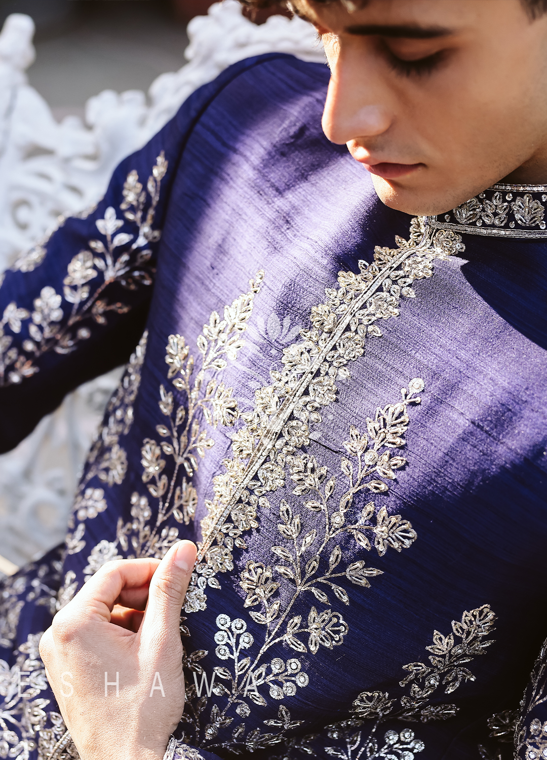 Opulent Zardozi & Regal Majestic Blue